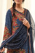 Blue Modal Printed Straight Suit Set image number 1