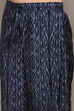 Indigo Poly Viscose Straight Yarndyed Suit Set image number 2