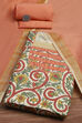 Green Tussar Digital Print Unstitched Suit Set image number 0