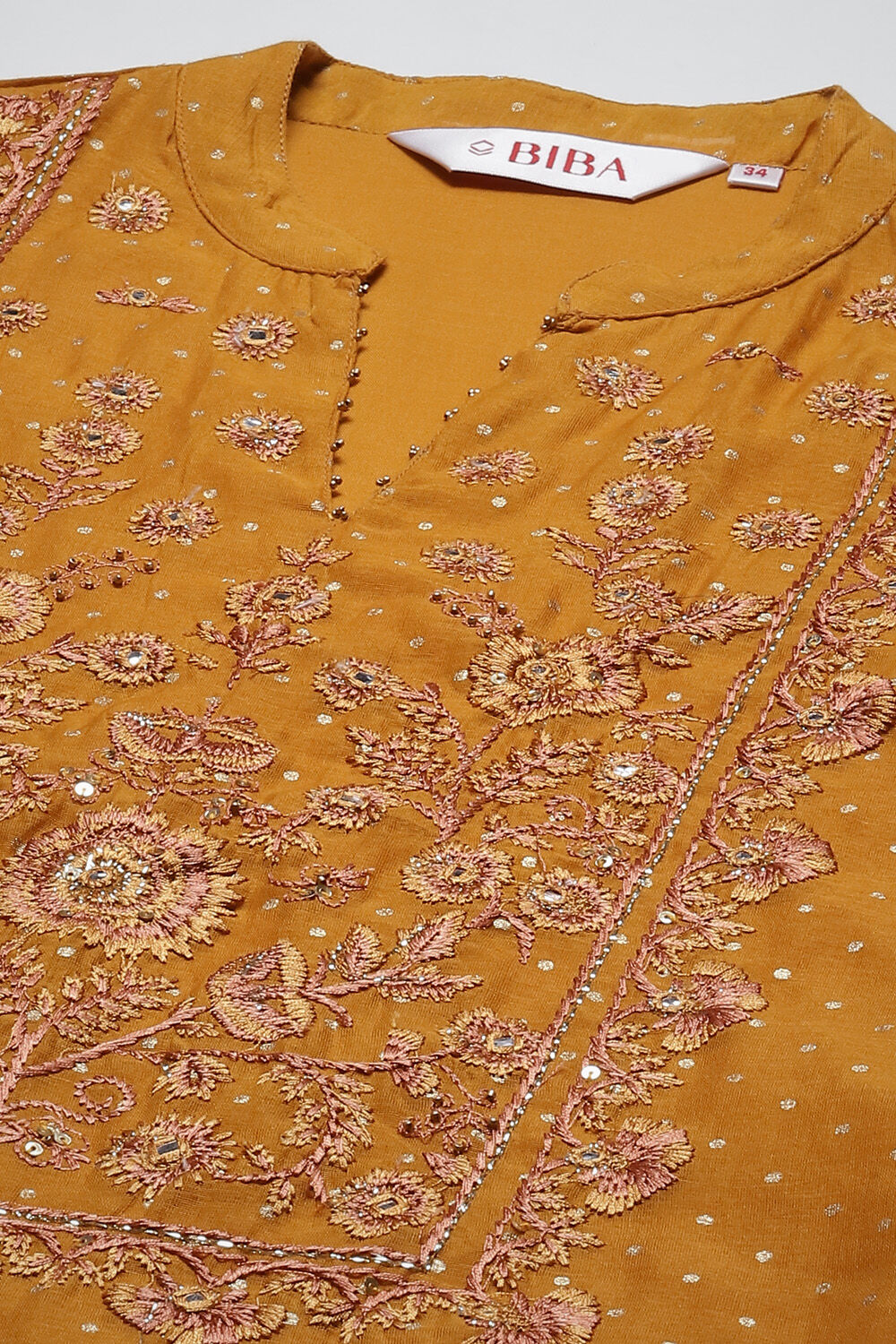 Red Art Silk Straight Printed Kurta image number 5