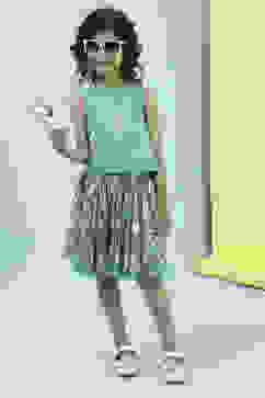 Green Cotton Top and Skirt image number 0