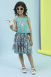 Green Cotton Top and Skirt image number 0