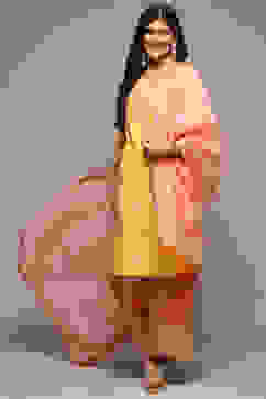 Mango Cotton Blend Straight Kurta Palazzo Suit Set image number 0