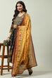 Black Cotton Anarkali Kurta Churidar Suit Set image number 7