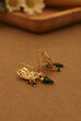 Green Gold Plated Brass Drop Earrings image number 2