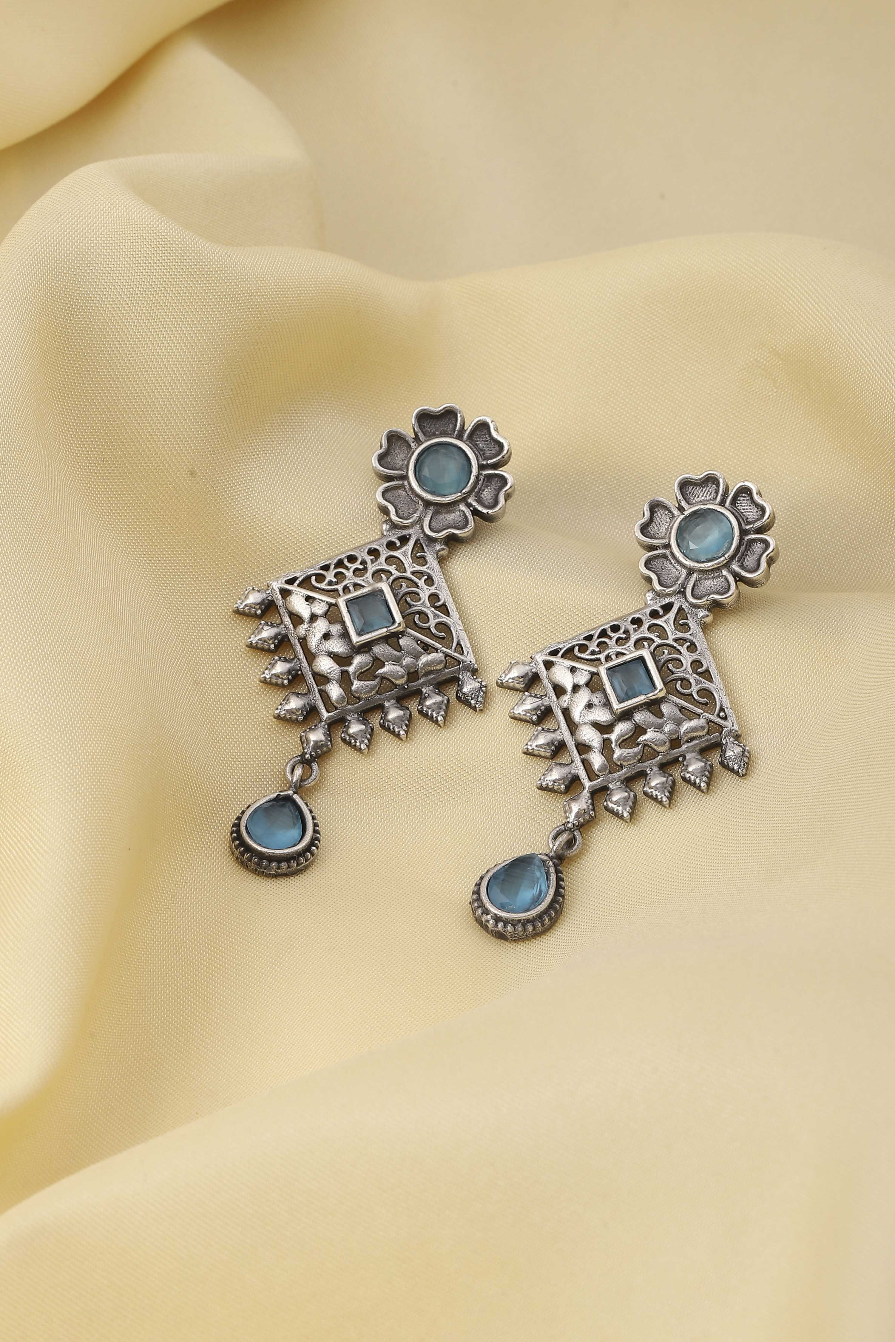 Light Blue Brass Drop & Danglers image number 0