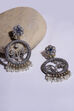 Blue Oxidised Silver Danglers image number 2
