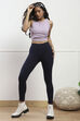 Off White Cotton Lycra Leggings image number 0