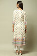 Ecru LIVA Straight Printed Kurta image number 3