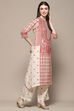 Beige Rayon Asymmetric Kurta & Palazzo Suit Set image number 5