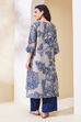 Blue Viscose Blend Straight Kurta Pants Set image number 4