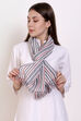 Off White Viscose Yarndyed Scarf image number 2