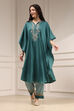 Black Modal Solid Kaftan Fusion Kurta Set image number 4