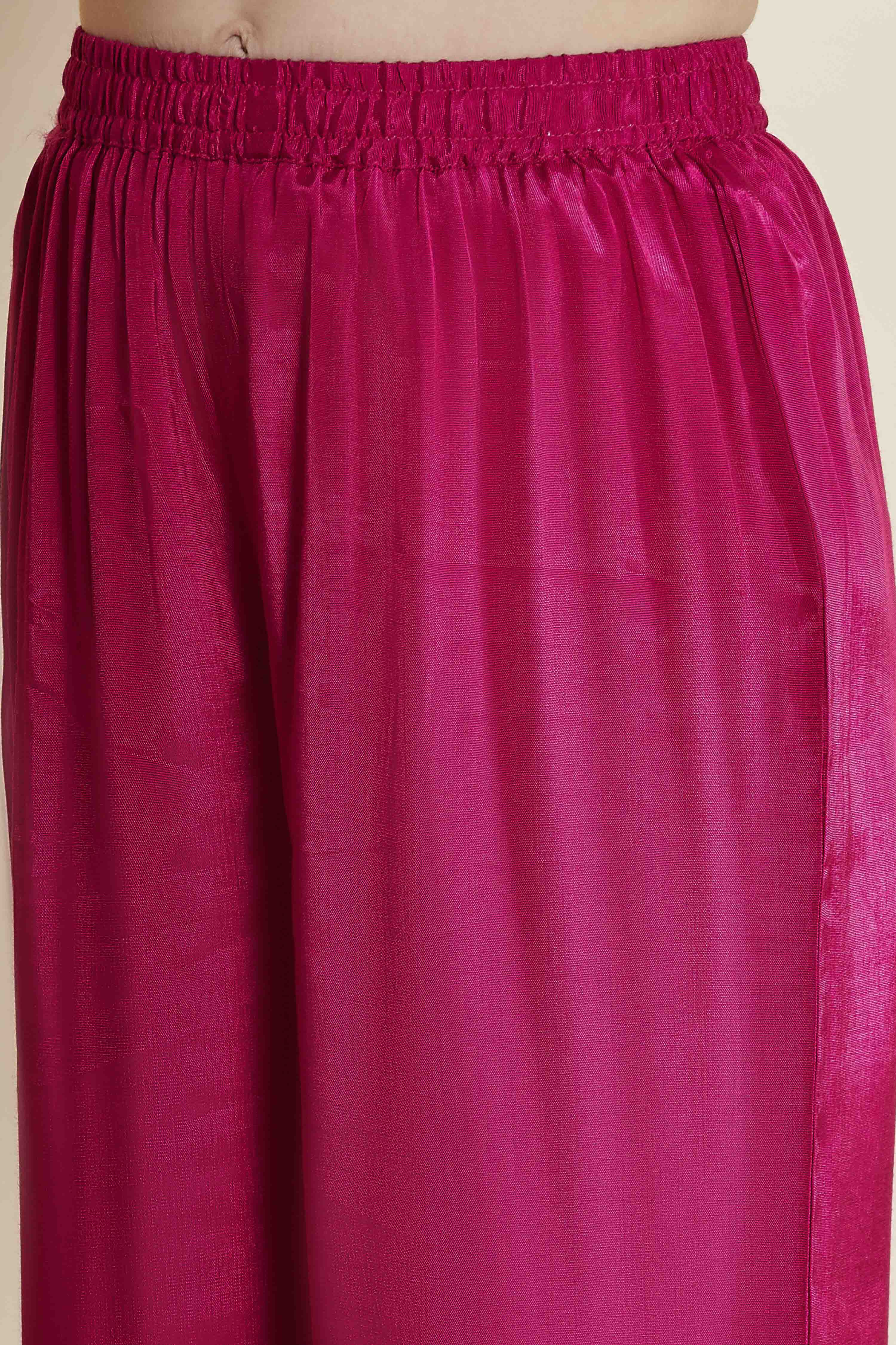 Pink Viscose Rayon Anarkali Suit Set image number 2