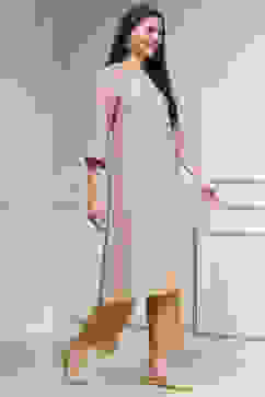 Nude-Toned Metallic Pattern Straight Kurta image number 4