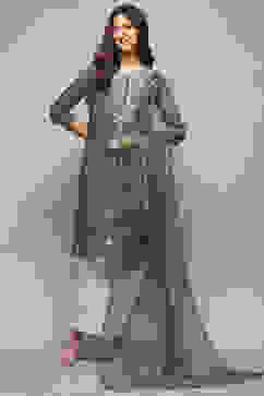 Green Embroidered Nylon Dupatta image number 0