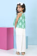Green Cotton Printed A-line Suit Set image number 5