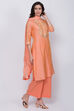 Yellow Poly Cotton Straight Kurta Palazzo Suit Set image number 5