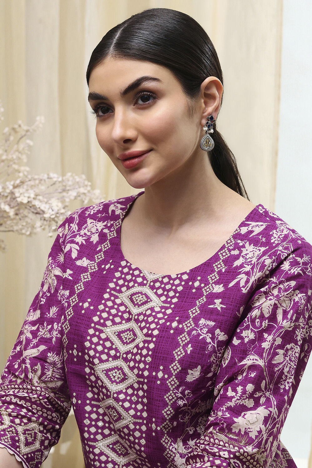 Navy Brass Drop & Danglers image number 3