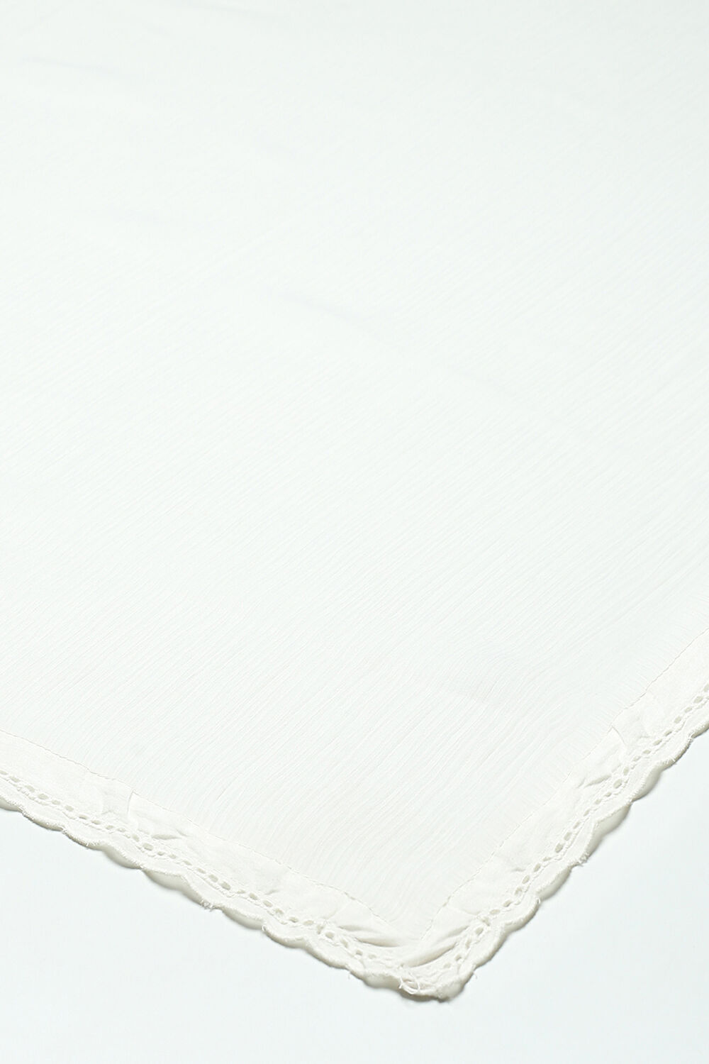 Off White Cotton Anarkali Suit Set image number 3