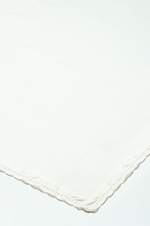 Off White Cotton Anarkali Suit Set image number 3