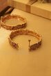 Red Gold Plated Textured Brass Bangles image number 2