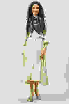 Ecru LIVA A-Line Fusion Printed Dress image number 3