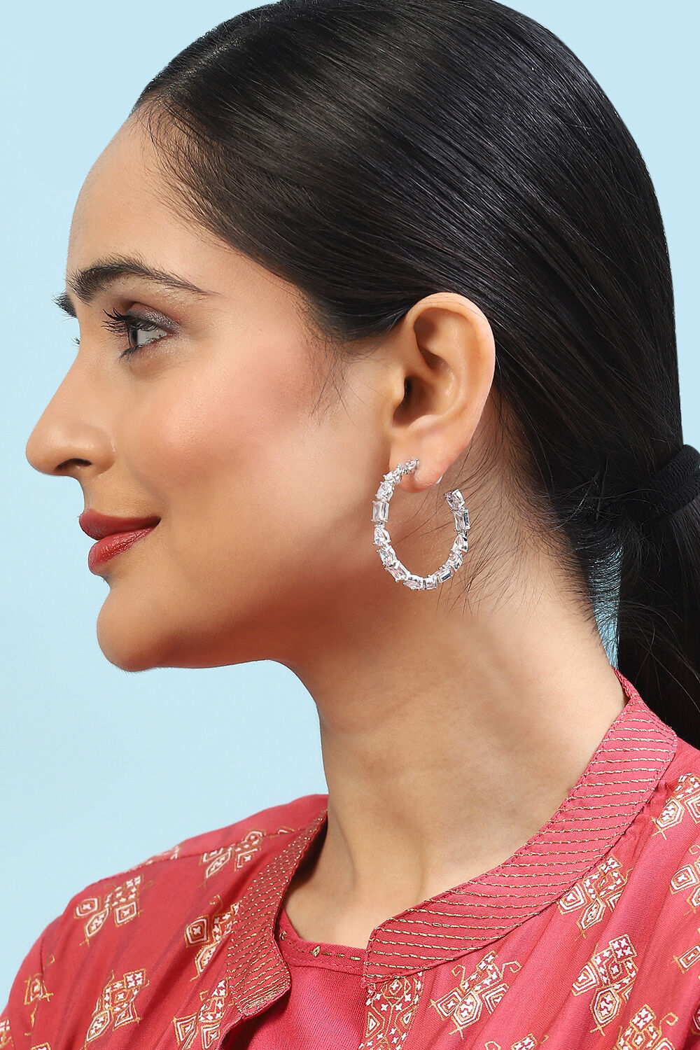 White Brass Earrings image number 3