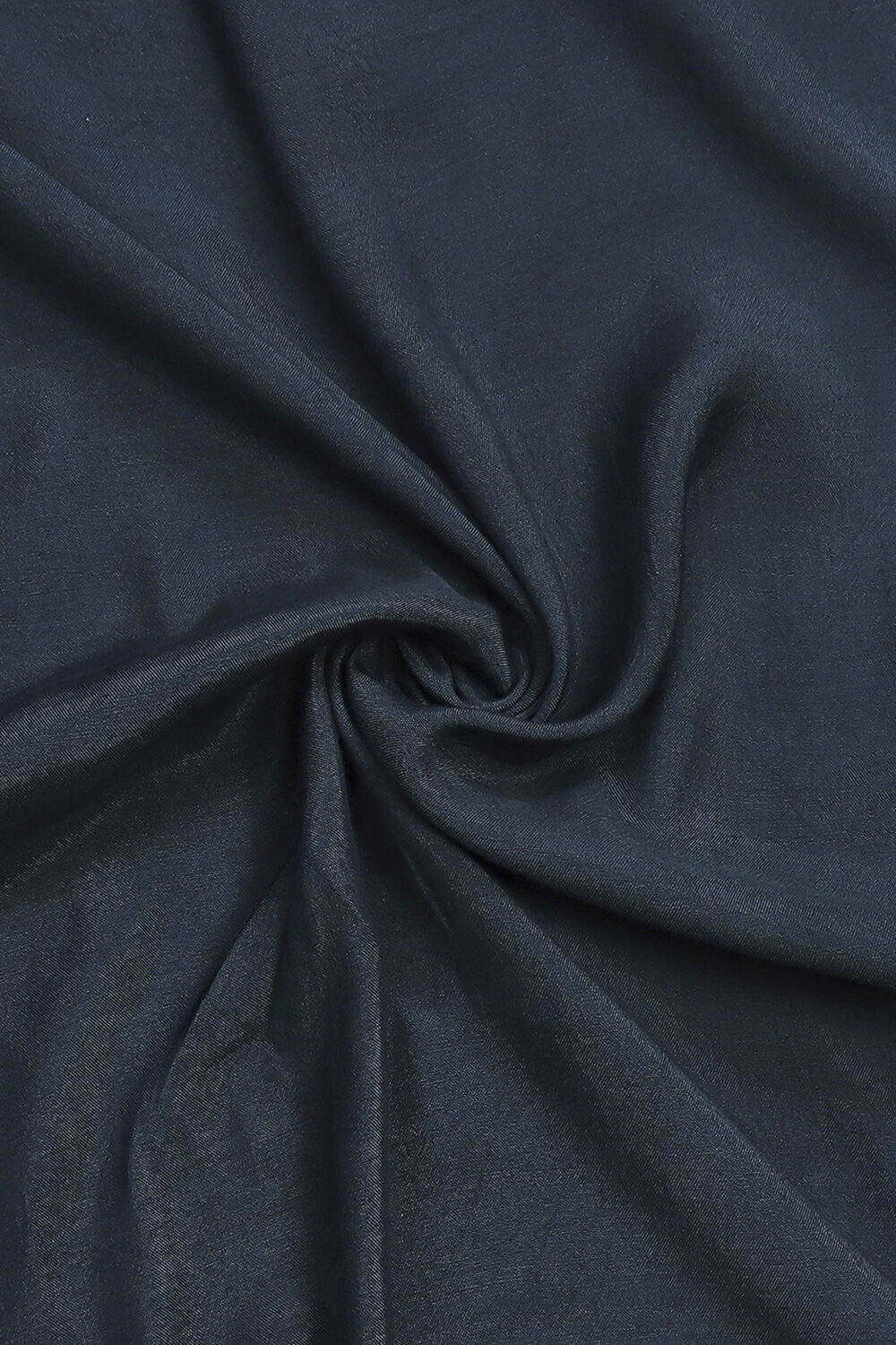 Navy Blue Chanderi Hand Embroidered Unstitched Suit Set image number 2