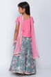 Light Pink Art Silk Straight Lehenga Set image number 4