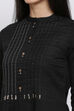 Black Cotton Flax Straight Kurta image number 1