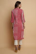 Green Cotton Blend Straight Kurta Slim Pant Suit Set image number 6