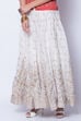 Off White Gold Metallic Print Skirt image number 2