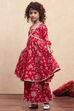Blue Cotton Tiered Suit Set image number 3