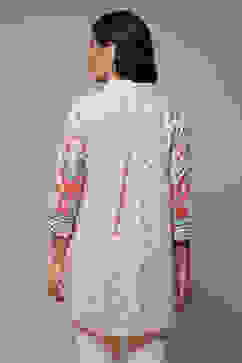 Ecru Rayon Printed Shirt image number 2