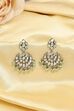 Green Gold Plated Studded Drop Earrings image number 4