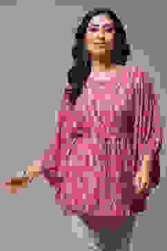 Plum LIVA Straight Printed Top image number 1