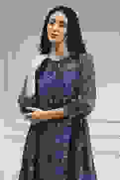 Blue Asymmetric Printed Co-ord Set image number 1