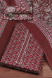 Blue Cotton Unstitched Suit Set image number 0