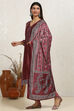 Brown Velvet Digital Print Unstitched Suit Set image number 4