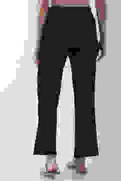 Black Rayon Spandex Flared Pants image number 5