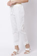 White Cotton Chikankari Pants image number 2