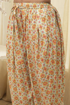 Powder Blue Rayon Printed 2 Piece Sleepwear Set image number 2