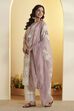 Black & White Printed Cotton Straight Kurta Set image number 3