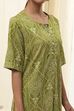Black and Beige Printed Straight Kurta Set image number 1