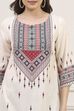 Ecru LIVA Straight Printed Kurti image number 1