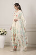 White Cotton Anarkali Suit Set image number 3