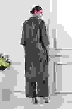 Navy Polyester Straight Printed Suit Set image number 3