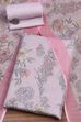 Pink Linen Unstitched Suit Set image number 0
