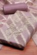 Botle Green Tissue Chanderi Embroidered Unstitched Suit Set image number 1